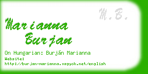 marianna burjan business card
